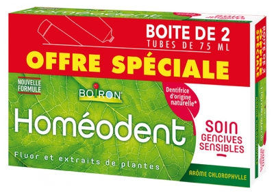 Boiron Homéodent Cura Delle Gengive Sensibili Set di 2 x 75 ml - Aroma: Clorofilla