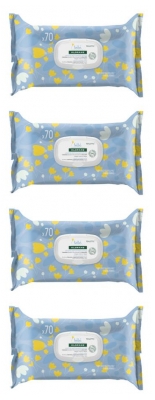 Klorane 70 Gentle Cleansing Wipes Pack of 4 x 70 Wipes