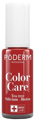 Poderm Color Care Vernis à Ongles Soin Tea Tree 8 ml - Couleur : 253 : Rouge Allure