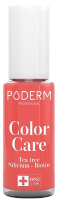 Poderm Color Care Nail Polish Tea Tree Care 8 ml - Colour: 273: Coral Pink