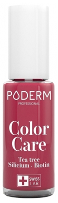 Poderm Color Care Vernis à Ongles Soin Tea Tree 8 ml - Couleur : 797 : Rouge Rose