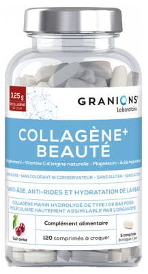 Granions Collagen+ Beauty 120 Tablets to Crunch - Taste: Cherry