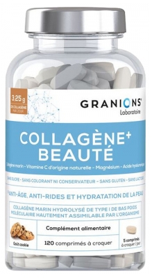 Granions Collagen+ Beauty 120 Tablets to Crunch - Taste: Cookie