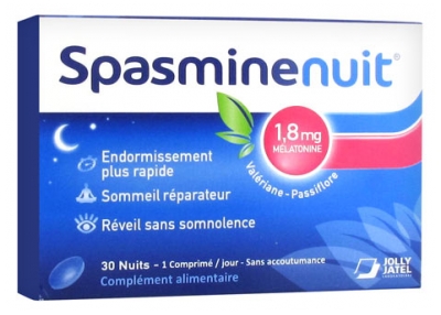 Laboratoires Jolly Jatel Spasmine Night 1,8 mg Melatonin 30 Tabletten