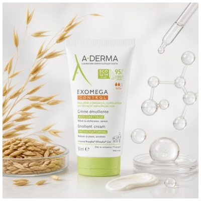 A-DERMA Exomega Control Emolientinis Kremas nuo Niežulio 50 ml