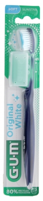 GUM Original White Brosse à Dents Souple 561 - Couleur : Bleu Foncé