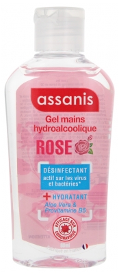 Assanis Gel Mains Hydroalcoolique 80 ml - Senteur : Rose