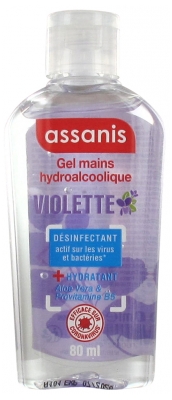 Assanis Gel Mains Hydroalcoolique 80 ml - Senteur : Violette
