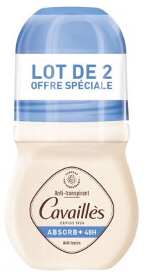Rogé Cavaillès Absorb+ 48H Anti-Trace Deodorant Roll-On 2 x 50ml