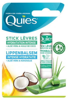 Quies Cuidado de los Labios Stick Hidratación Intensa Aloe Vera & Aceite de Coco 4,5 g