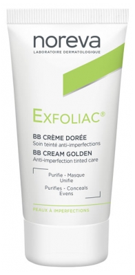 Noreva Exfoliac BB Cream 30ml - Colour: Golden Tinted