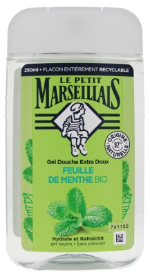 Gel de Duș Extra Blând cu Frunze de Mentă Bio Le Petit Marseillais 250 ml