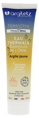 Argiletz Terractiv Masque Détox Argile Jaune Eau Thermale 100 g