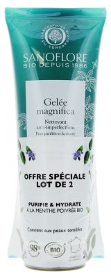 Sanoflore Magnifica Gel Detergente Organico Anti-imperfezioni Set di 2 x 120 ml