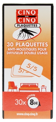 Cinq sur Cinq 30 Plaquettes Anti-Moustiques