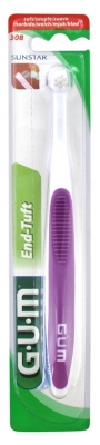 GUM End Tuft Toothbrush 308 - Colour: Purple