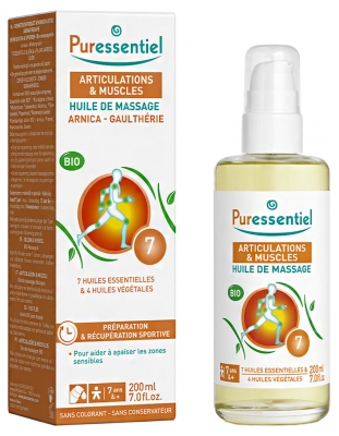 Puressentiel Joints & Muscles Arnica Gaultheria Massage Oil Organic 200ml