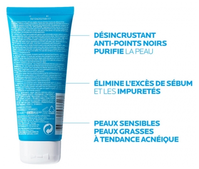La Roche-Posay Effaclar Masque Sébo-Régulateur Purifiant Désincrustant Anti-Brillance 100 ml