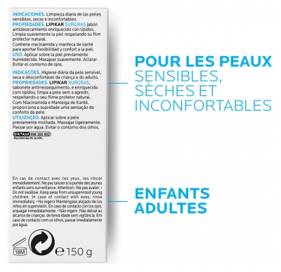 La Roche-Posay Lipikar Pain Surgras Lot de 2 x 150 g