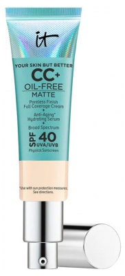 IT Cosmetics Your Skin But Better CC+ Cream Oil Free Matte CC Crème Correctrice Haute Couvrance Anti-Pores Apparents SPF40 32 ml - Barwa: Fair Light