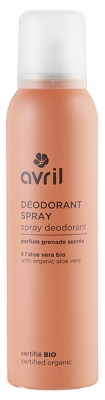 Avril Déodorant Spray Grenade Sucrée Bio 150 ml