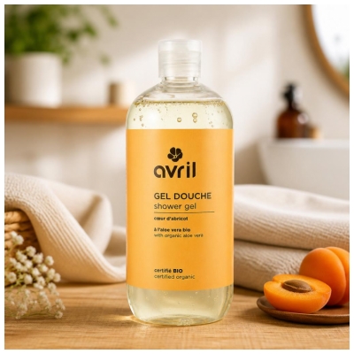 Avril Gel Douche Coeur d'Abricot Bio 500 ml