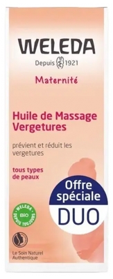 Weleda Maternity Massageolja för Hudbristningar Set med 2 x 100 ml