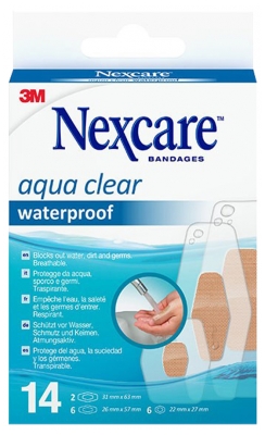 3M Nexcare Aqua Clear Waterproof 14 Opatrunki
