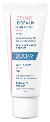 Crema ușoară Ducray Ictyane Hydra UV SPF30 pentru față 40 ml