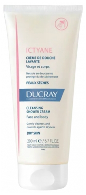 Ducray Ictyane Crema Lavante per Viso e Corpo Pelle Secca 200 ml