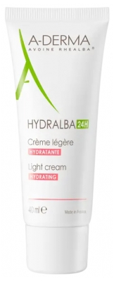 A-DERMA Hydralba 24H Crème Hydratante Légère 40 ml