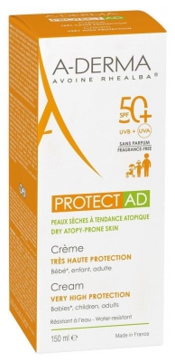 A-DERMA Protect AD Crème Très Haute Protection SPF50+ Sans Parfum 150 ml