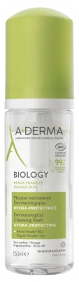 A-DERMA Biology Mousse Nettoyante Dermatologique Hydra-Protectrice Bio 150 ml