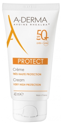 A-DERMA Protect Cream Very High Protection SPF50+ Fragrance Free 40ml