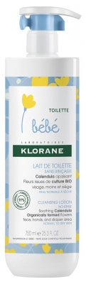 Klorane Bebé Leche de Toilette sin Aclarado 750 ml