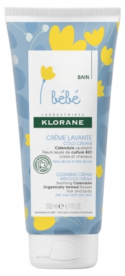 Klorane Bébé Cold Cream Mazgāšanas Krēms 200 ml