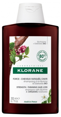 Klorane Siła - Szampon z Chininą i Szarotką Alpejską Organic 200 ml