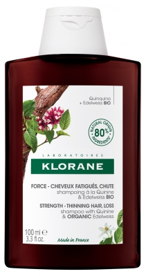 Klorane Force - Cheveux Fatigués & Chute Shampoing à la Quinine et Edelweiss Bio 100 ml