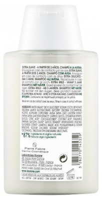 Klorane Extra-Doux - Tous Types de Cheveux Shampoing à l'Avoine 100 ml