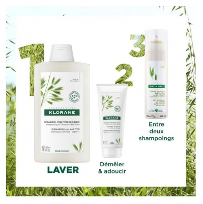 Klorane Extra-Doux - Tous Types de Cheveux Shampoing à l'Avoine 100 ml