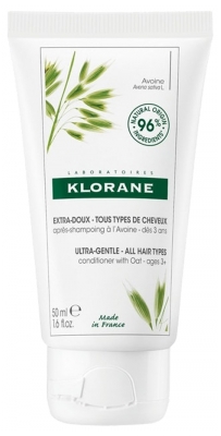 Klorane Extra-Suave - Condicionador para Todos os Tipos de Cabelo com Aveia 50 ml