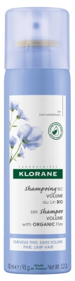 Klorane Volumen - Cabello Fino Champú Seco de Lino Bio 150 ml