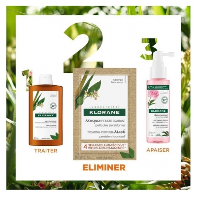 Klorane Masque Poudre Traitant au Galanga Pellicules Persistantes 8 Sachets