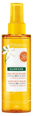 Klorane Polysianes Olio Organico di Tamanu e Monoi per la Protezione Solare SPF30 200 ml