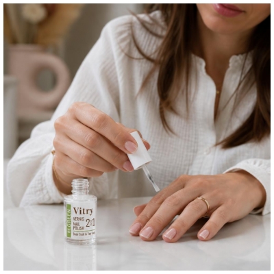 Vitry Nail Care Kynsilakka 2in1 Pohjustus- ja Päällyslakka 10 ml