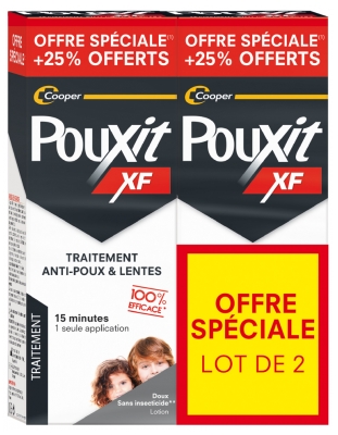 Pouxit XF Tratamiento Antipiojos y Serpientes 2 x 250 ml Pack
