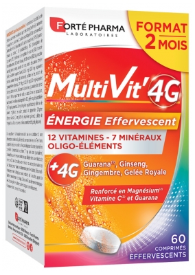 Forté Pharma MultiVit'4G Energie 60 Comprimés Effervescents
