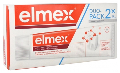 Elmex Dentifrice Anti-Caries Professional Lot de 2 x 75 ml