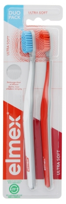 Elmex Ultra Soft Ultra Soft 2 Ultra Soft Toothbrushes - Colour: Light Blue - Orange