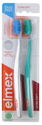 Elmex Ultra Soft 2 Brosses à Dents Ultra Souple - Couleur : Bleu - Vert